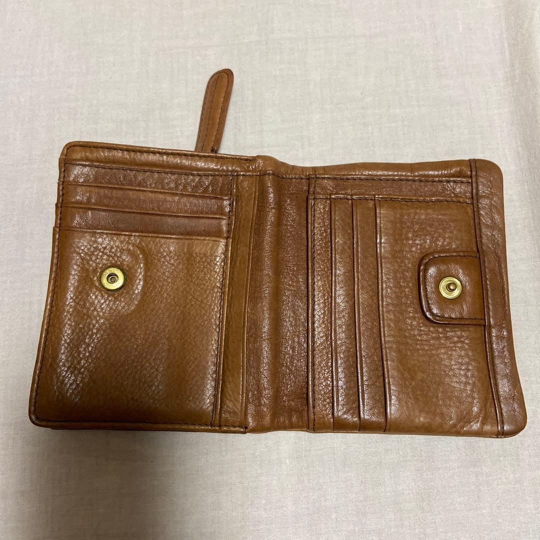 genten ブラウン 二つ折り財布