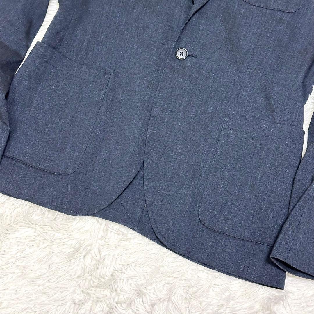 【リネン混×ストレッチ性×美品✨】アルマーニエクスチェンジ テーラードジャケット