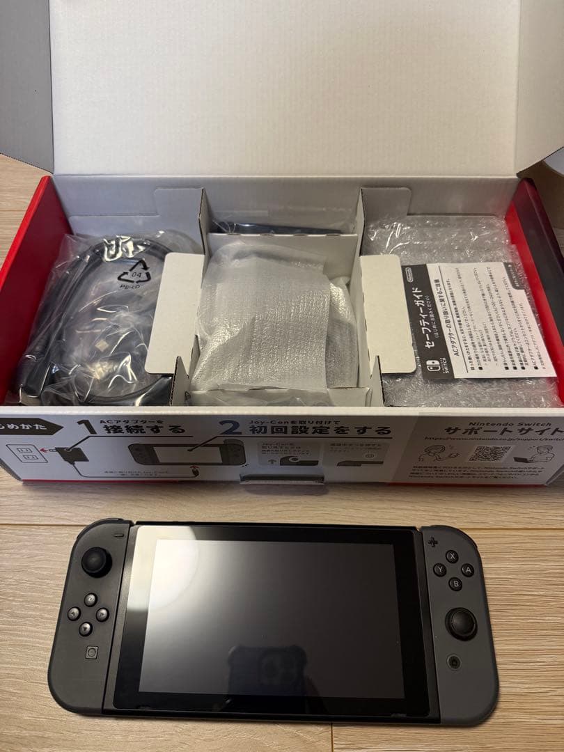 Nintendo Switch 本体 グレー　箱あり　【美品】