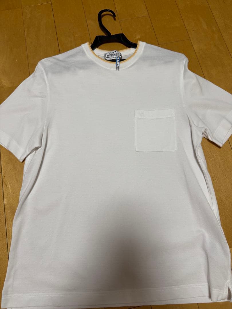 エルメス　HERMES メンズTシャツ 白　Mサイズ