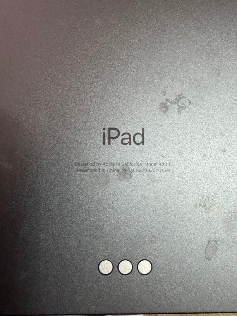 Apple iPad 第10世代 A2316 ジャンク品 画面割れ 通電のみ