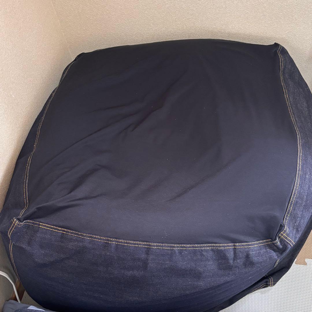 無印良品 体にフィットするソファ大・綿デニムネイビーセット 65×65×43cm