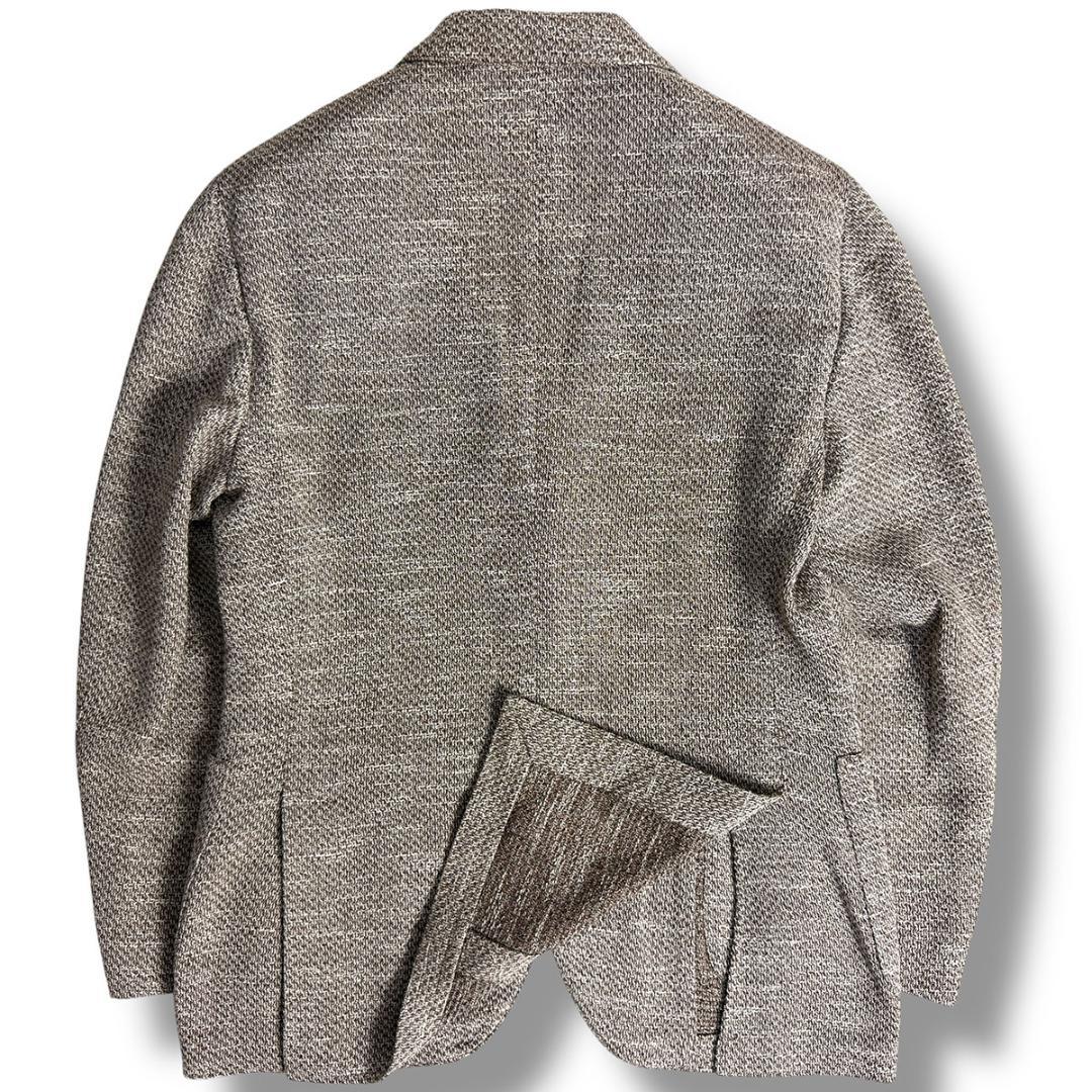 J3119 超美品 ラルディーニ リネンサマージャケット メランジブラウン 48