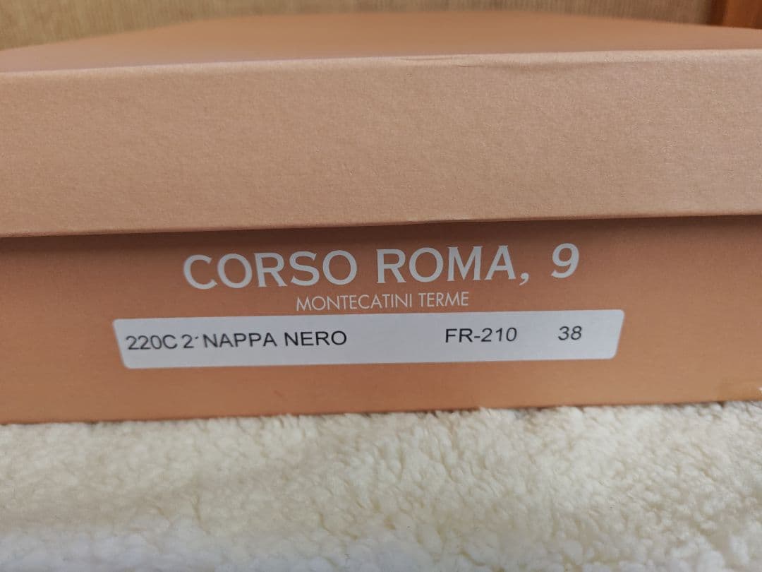 【CORSO ROMA9】ロングブーツ ブラック インヒール レザー 38