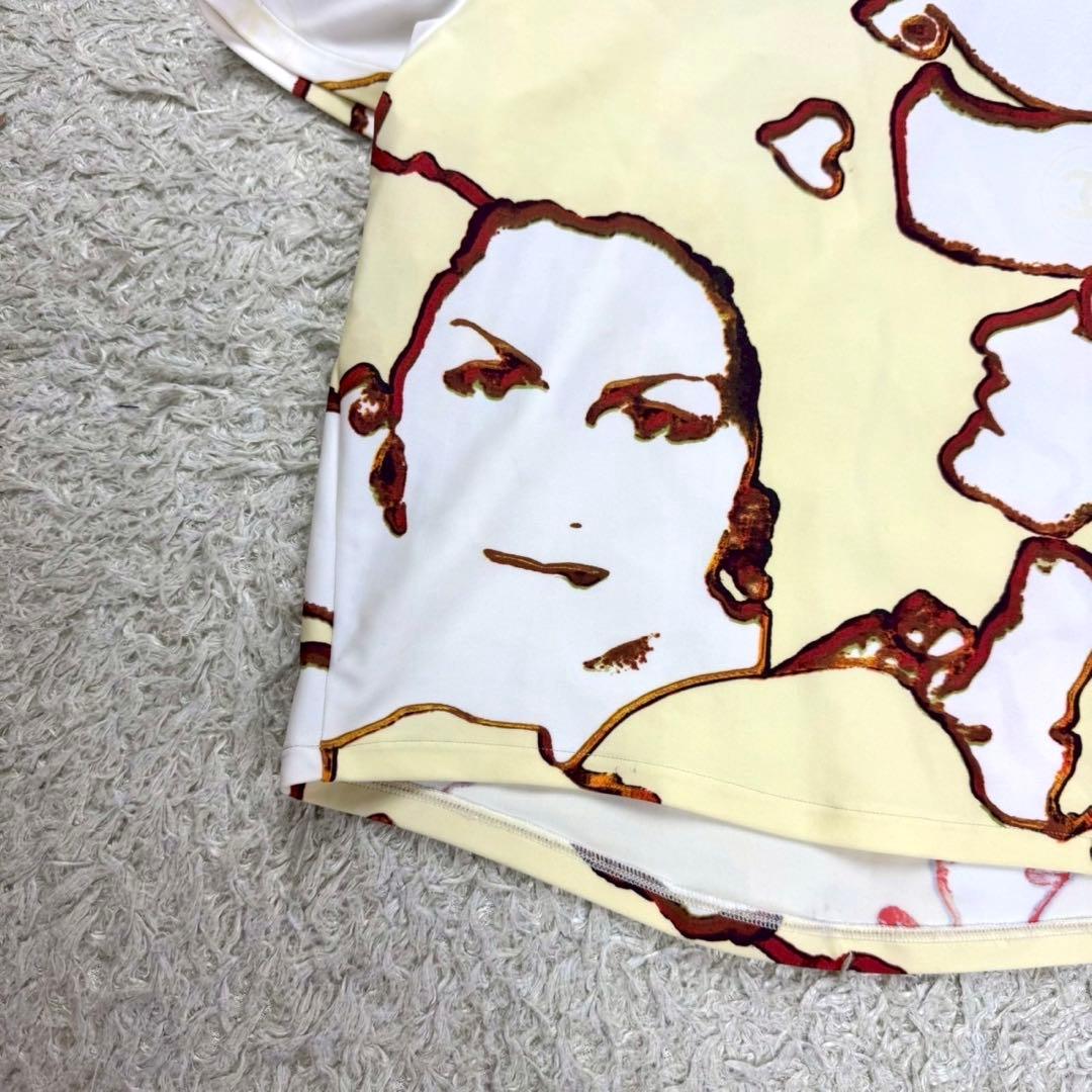 CHANEL 00S Tシャツ ミニ マイヨ フェイス ココマーク 金具