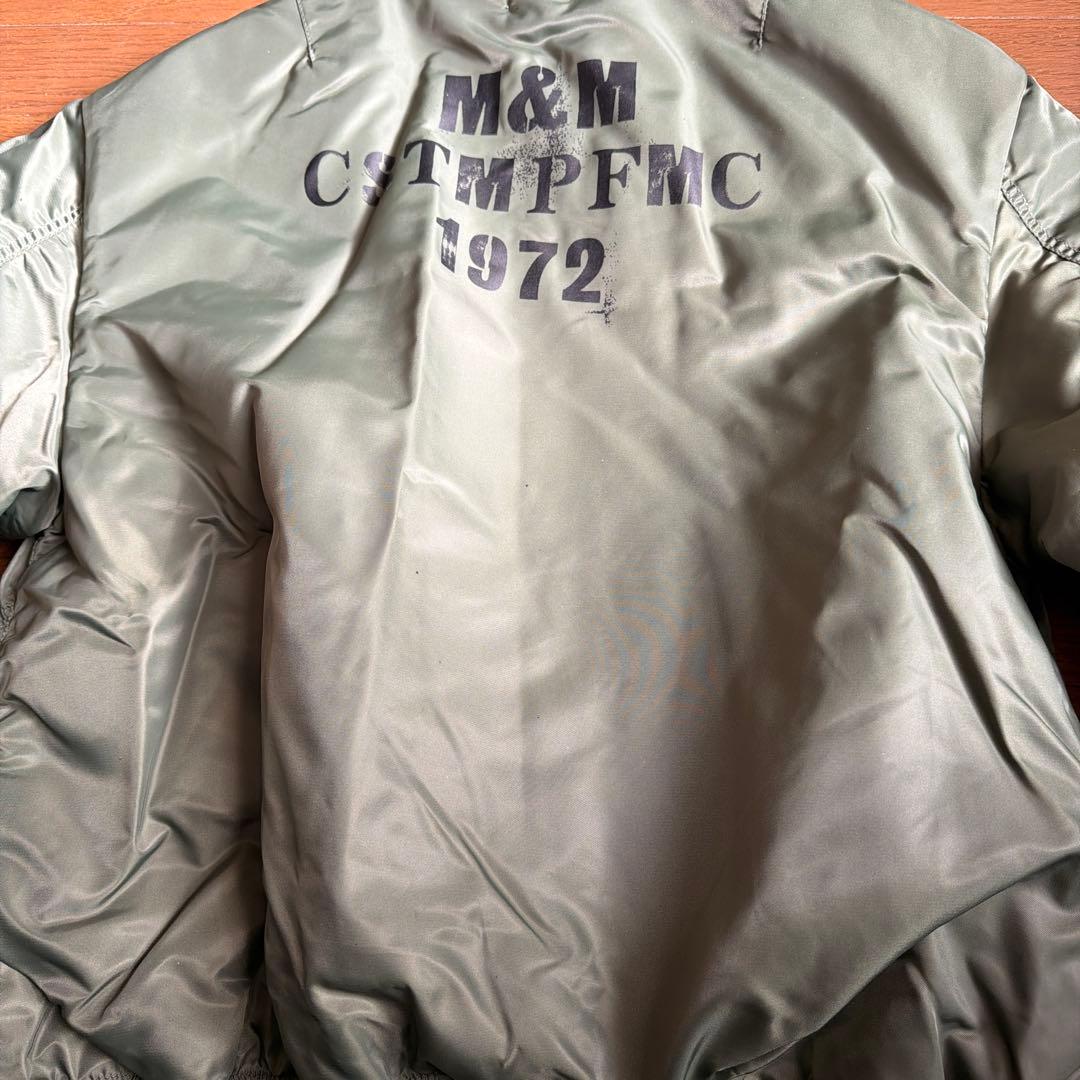 M&M MA-1 ピンバッジ付き藤原ヒロシ fragment