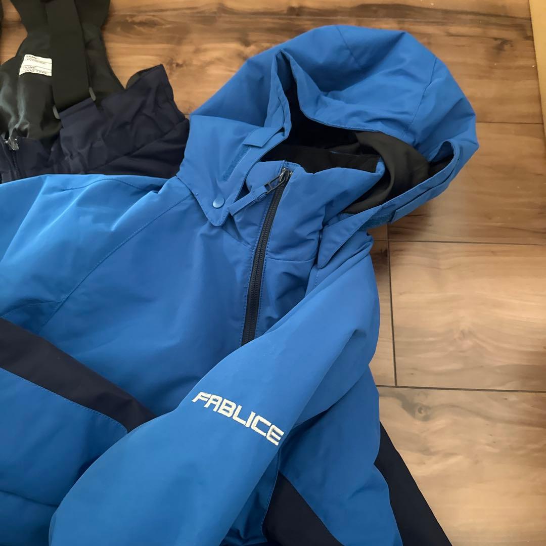 FABLICE スキーウエア160 セット 青×黒