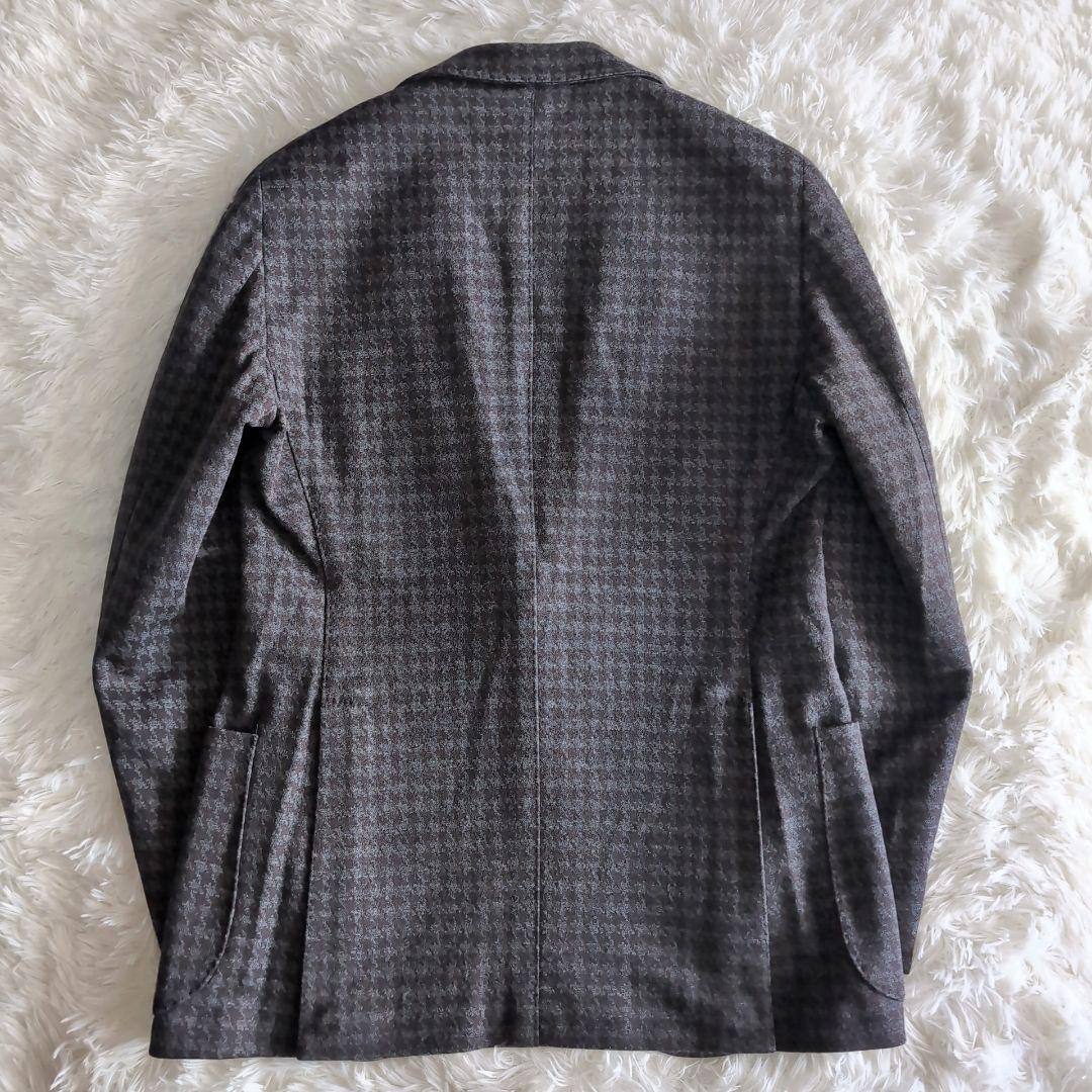 美品 ユナイテッドアローズ 千鳥格子 ストレッチ テーラードジャケット グレー