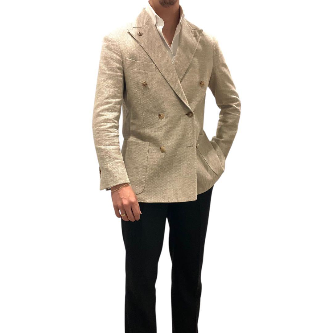 ボリオリ⚡️K-jacket⚡️46⭐️新ロゴ⭐️アイボリー⭐️ダブルブレザー