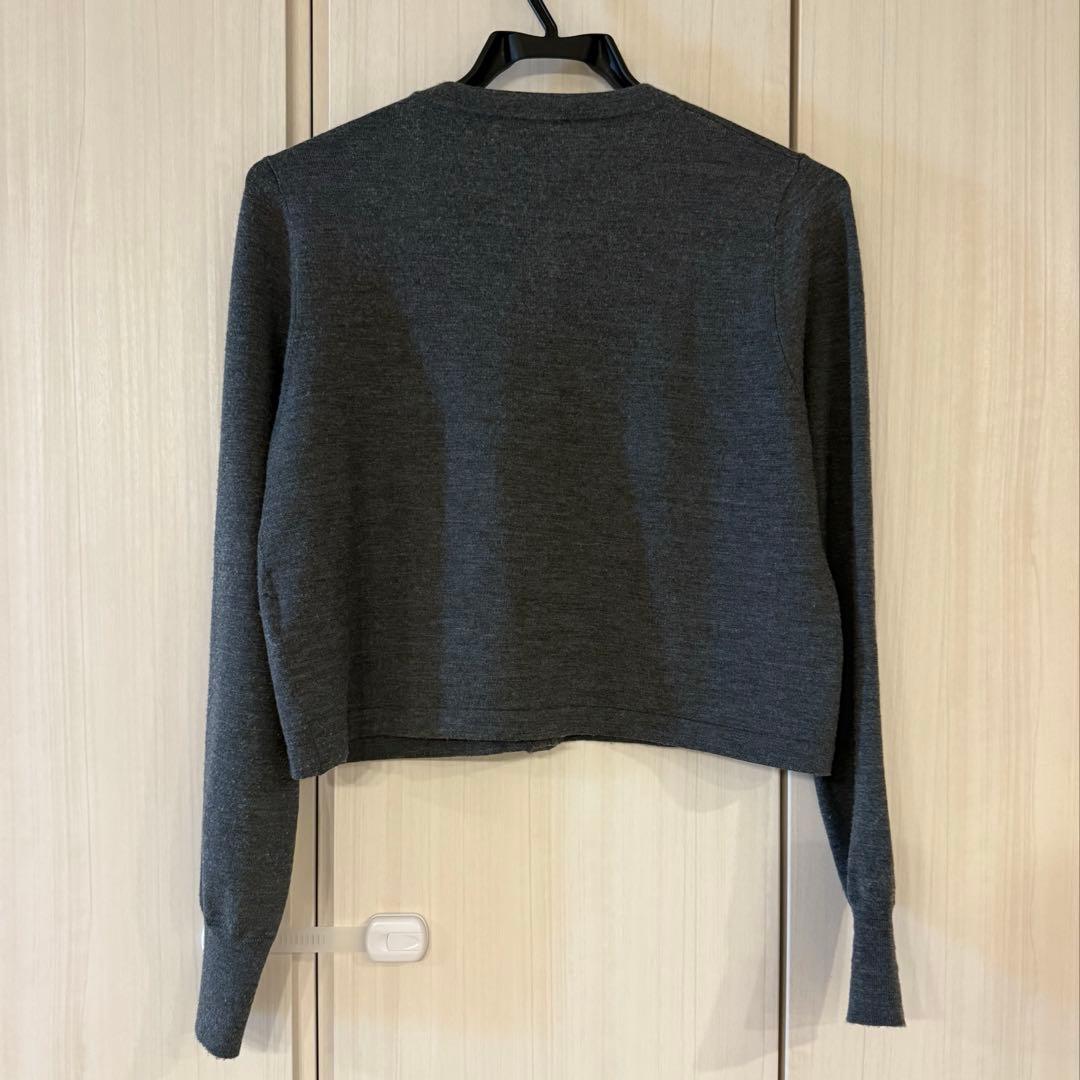 anuans ベーシックウールニットカーディガン グレー