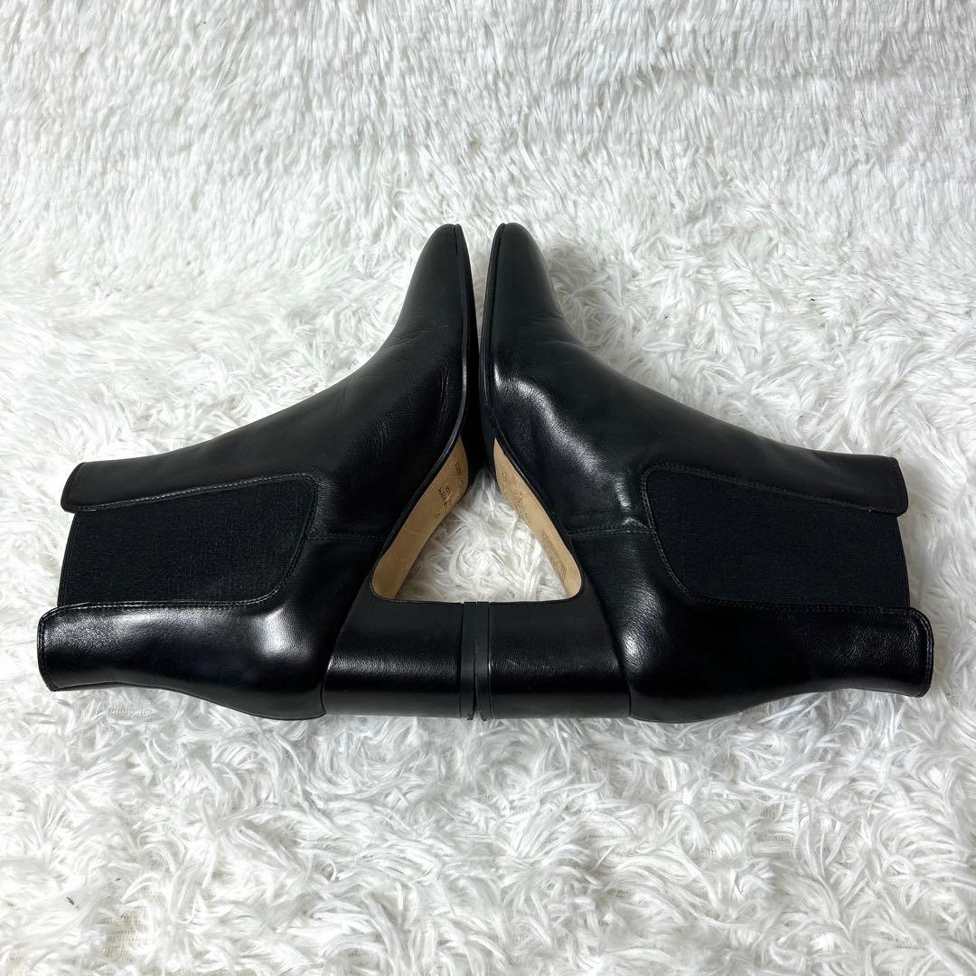 【極美品】FABIO RUSCONI レザーサイドゴアブーツ ブラック 37