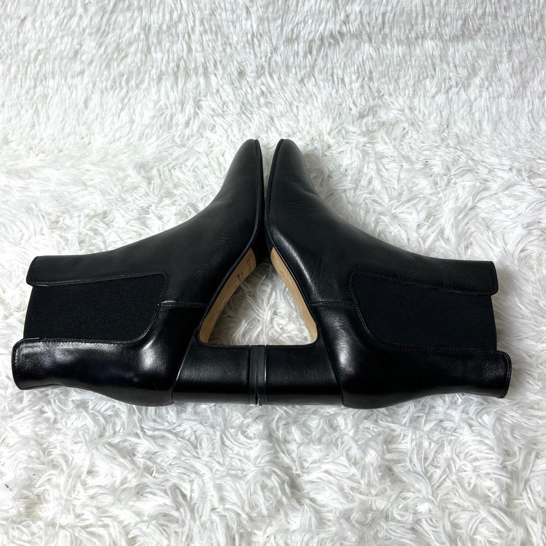 【極美品】FABIO RUSCONI レザーサイドゴアブーツ ブラック 37