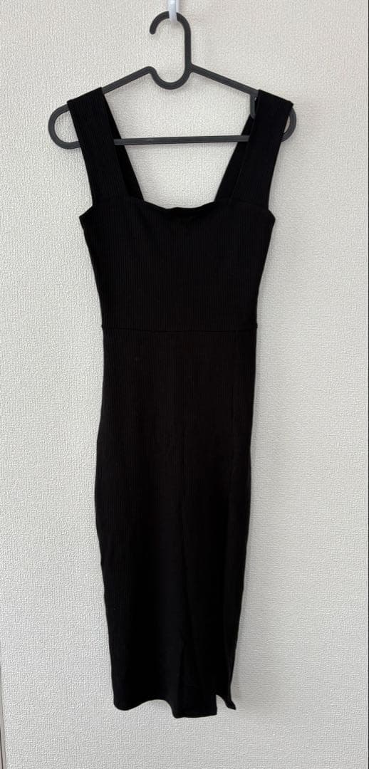 Reformation XSブラック ノースリーブひざ丈 ワンピース テンセル