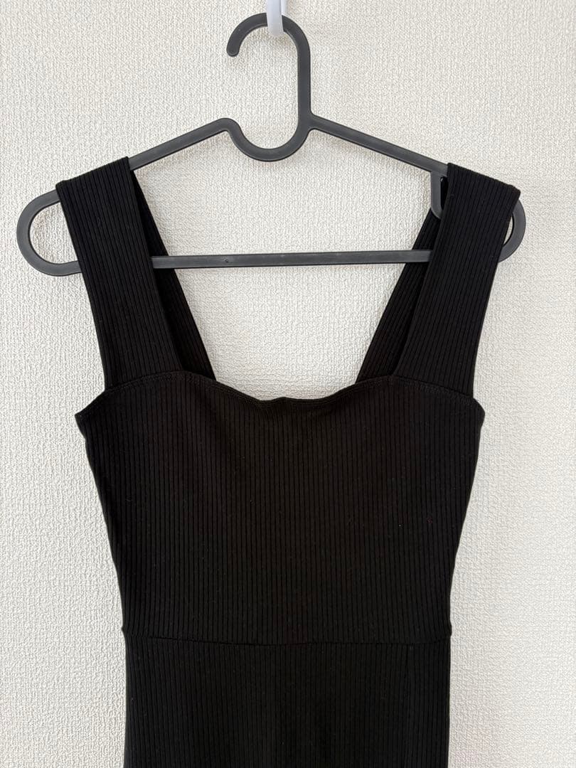 Reformation XSブラック ノースリーブひざ丈 ワンピース テンセル