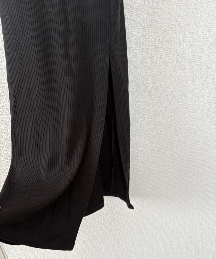Reformation XSブラック ノースリーブひざ丈 ワンピース テンセル