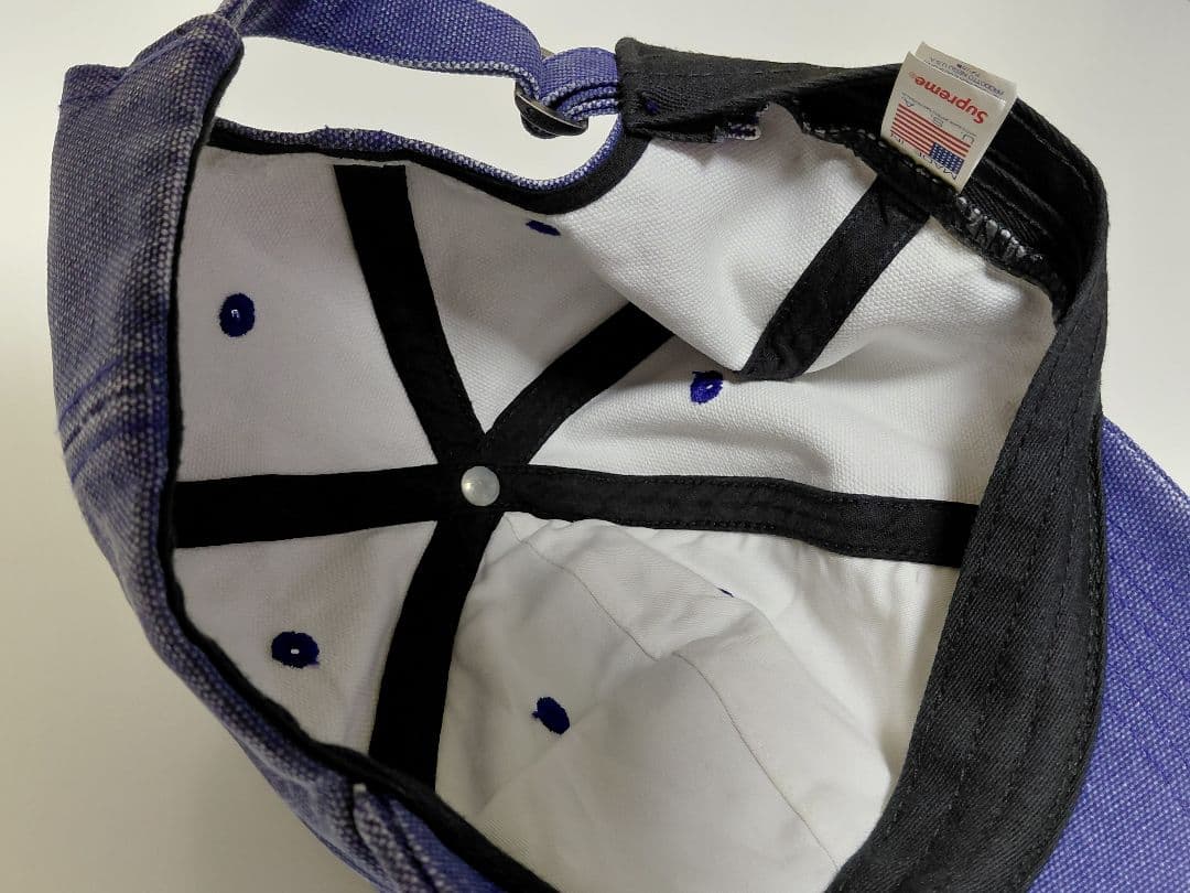 極美品　Supreme　Pigment　S Logo　6-Panel　\"Navy