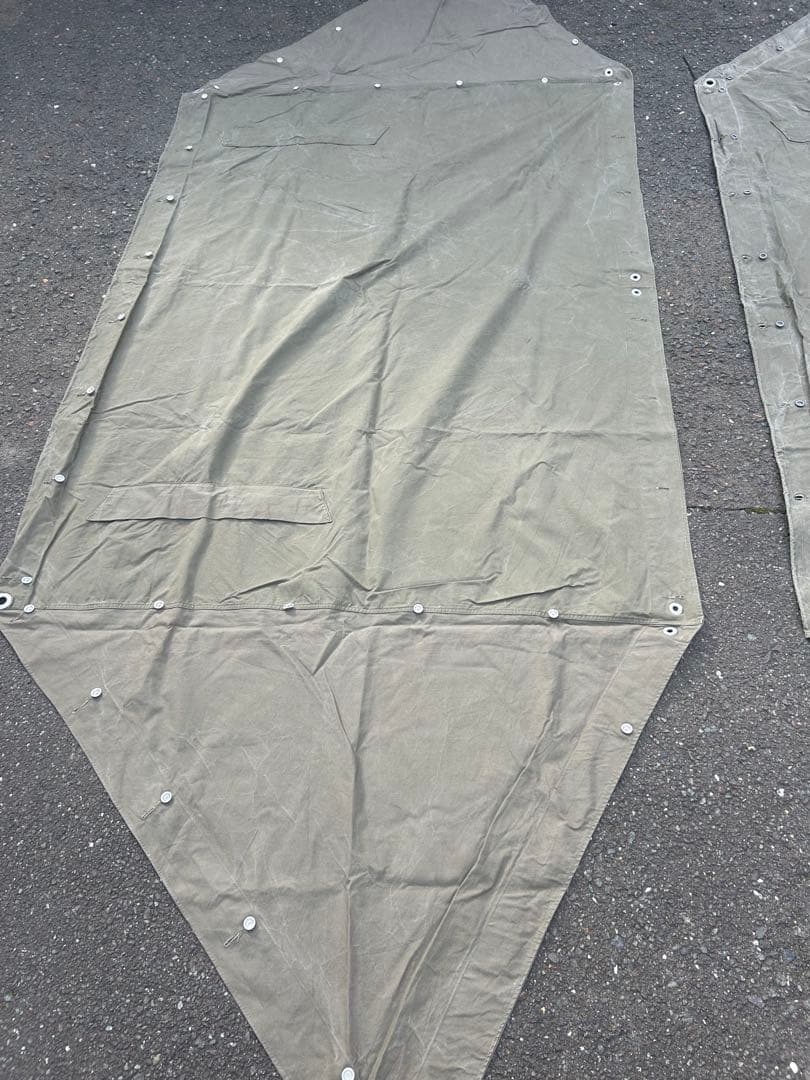 ドイツ軍 パップテント ポンチョ テント ２人用 一式 オリーブ