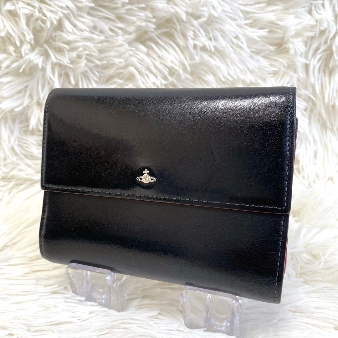【美品】Vivienne Westwood 二つ折り財布 がま口 レザー