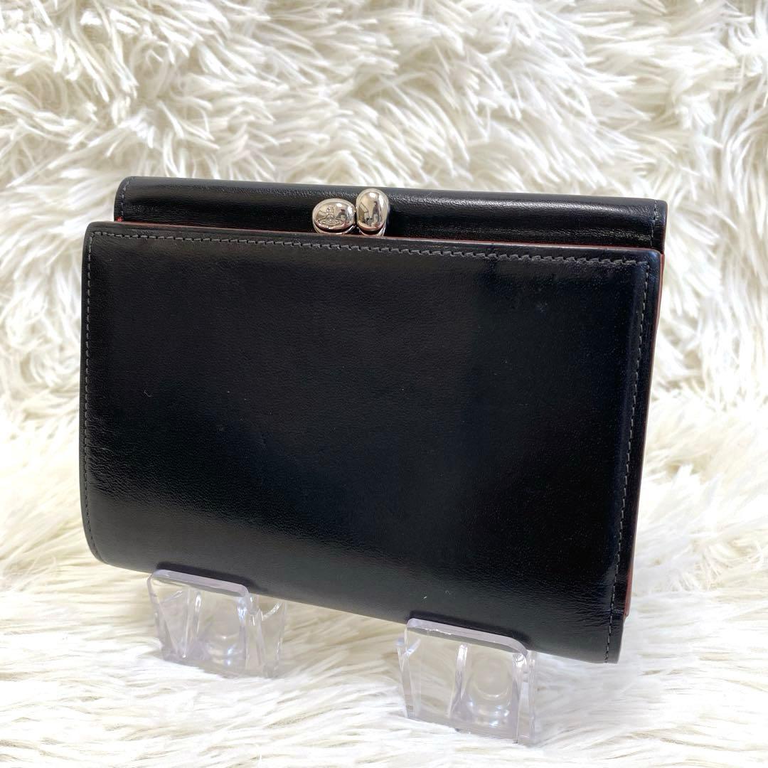 【美品】Vivienne Westwood 二つ折り財布 がま口 レザー