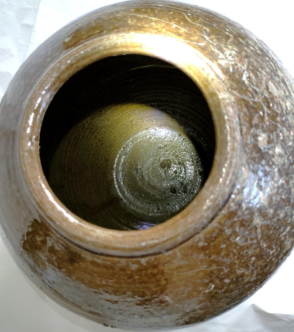 陶器 壺 飴色 骨董 Ag-230