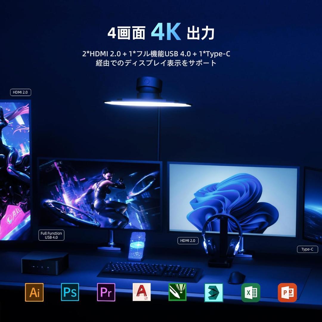 ミニPC AMD Ryzen 7 8845HS 8コア16スレッド