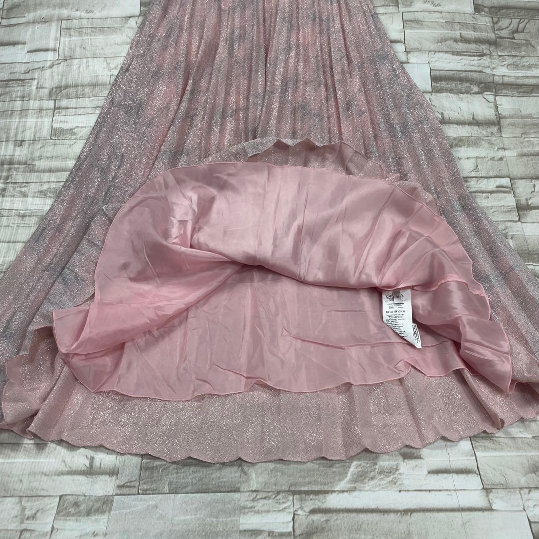 【美品】VIVETTA ヴィヴェッタ★ロングプリーツスカート　総柄　ラメ　ピンク