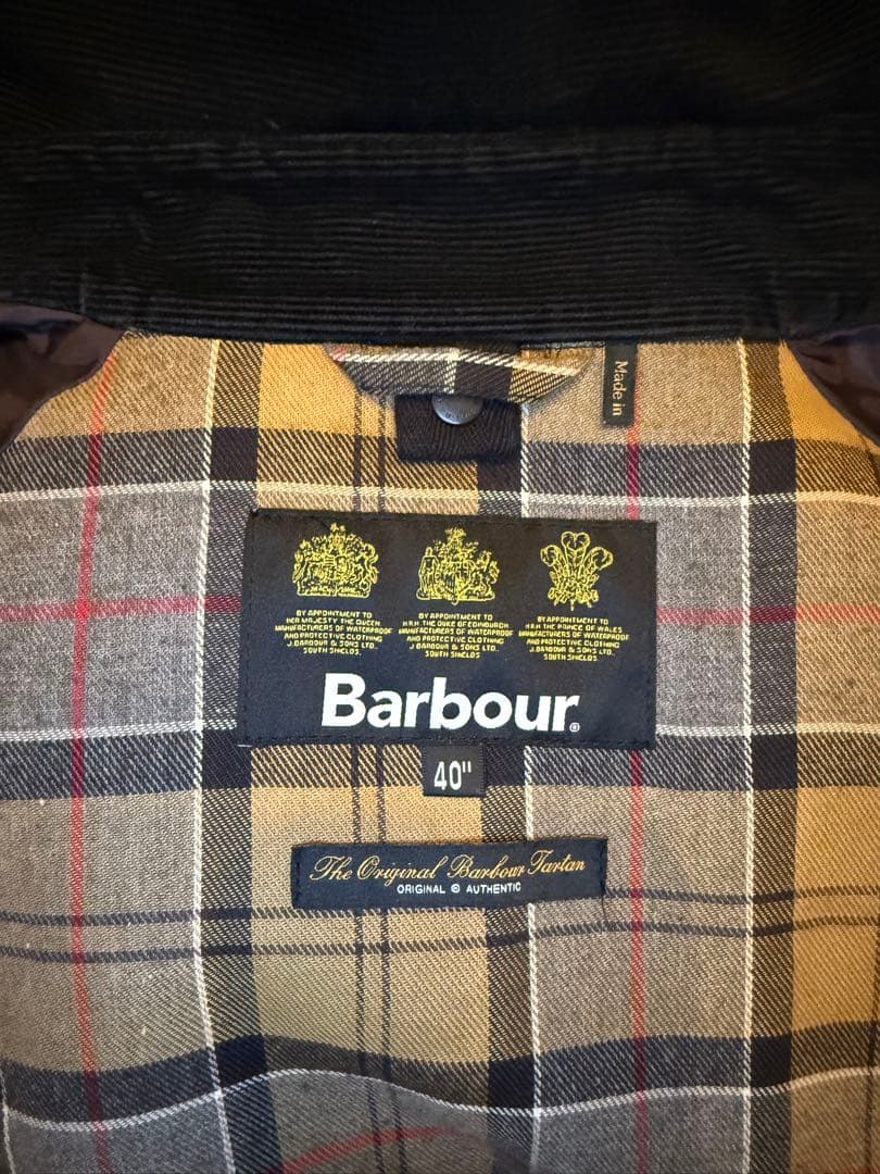 美品 Barbour BEDALE SL 2レイヤー ネイビー サイズ40