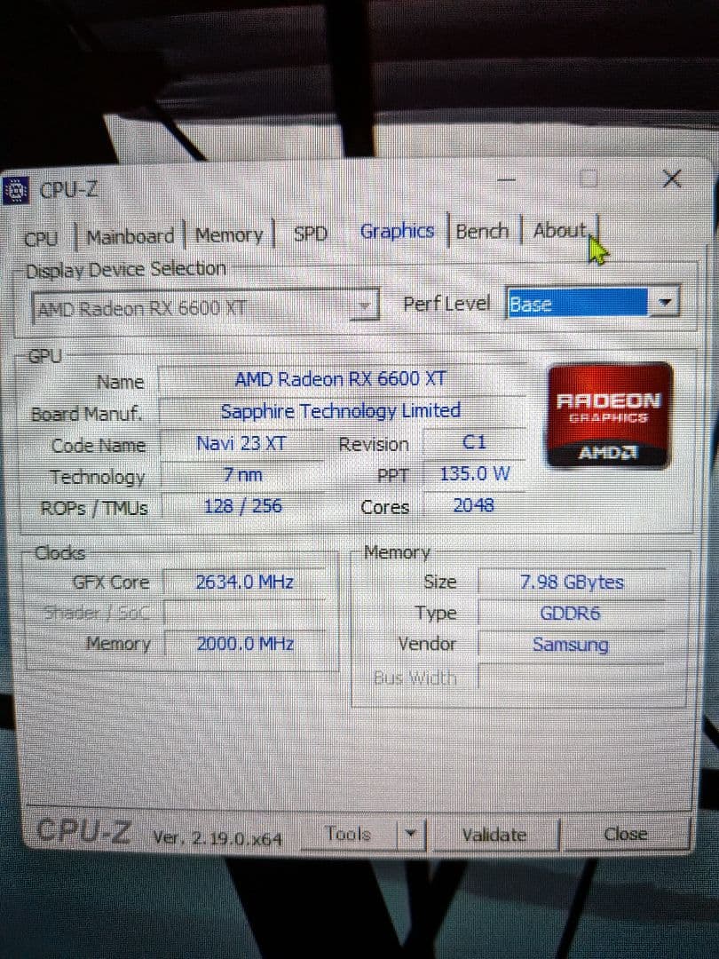 グラフィックボード・グラボ・ビデオカード Sapphire Radeon RX 6600 XT
