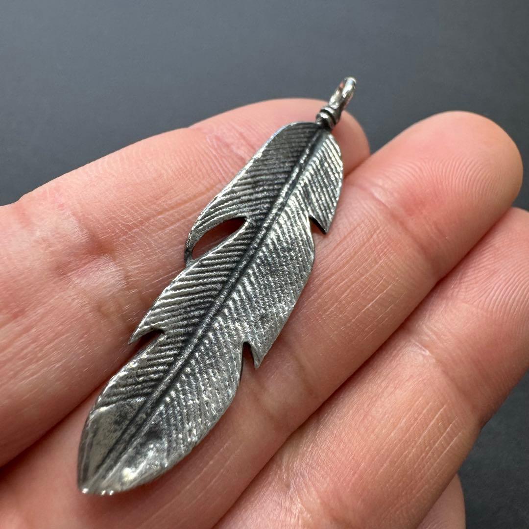 【sterling silver925】フェザー ペンダントトップ
