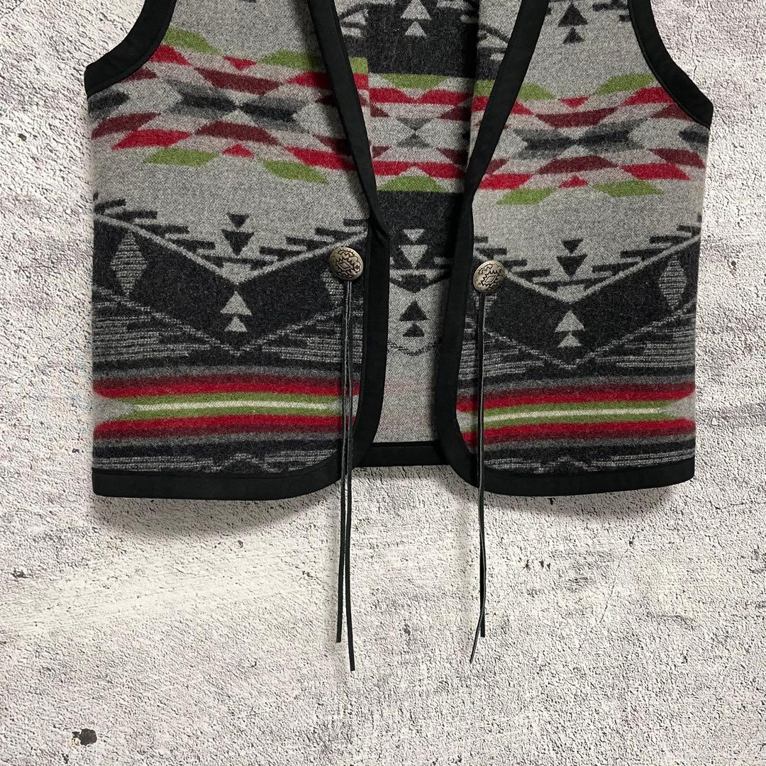 PENDLETON ペンドルトン 羊毛ウールベスト ネイティブ柄 USA製 美品