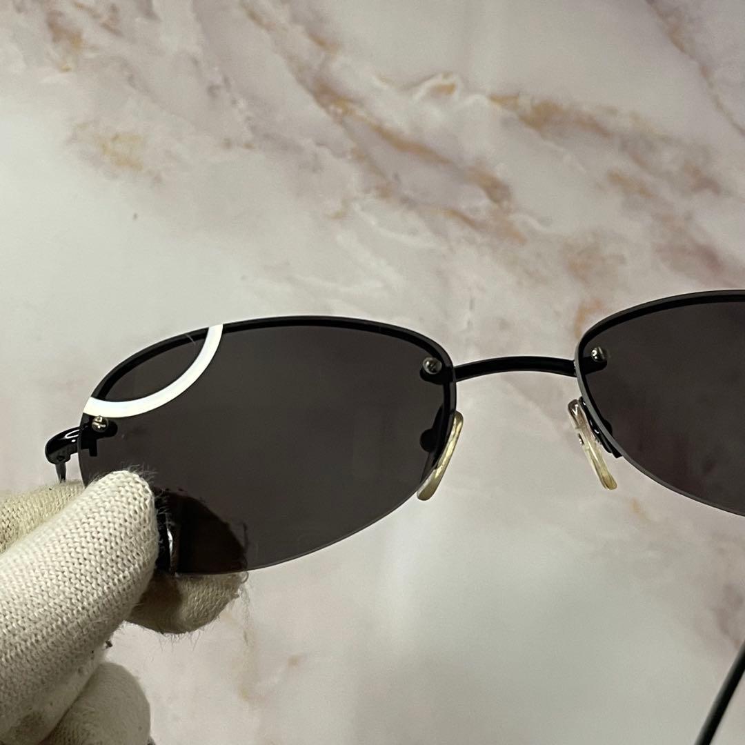 GUCCI リムレス オーバル y2k メタル モード サングラス ケース付き