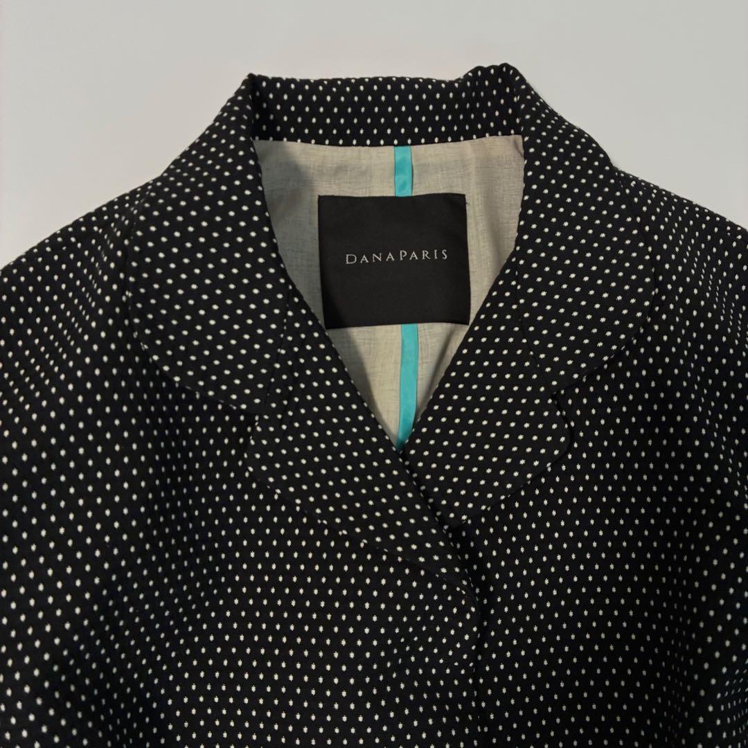 【新品】DANA PARIS ロングコート ドット 日本製 スプリングコート