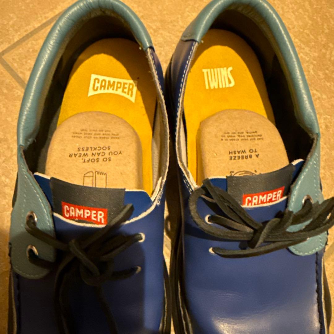 Camper TWINS 26cm ブルー モカシン K100325-001
