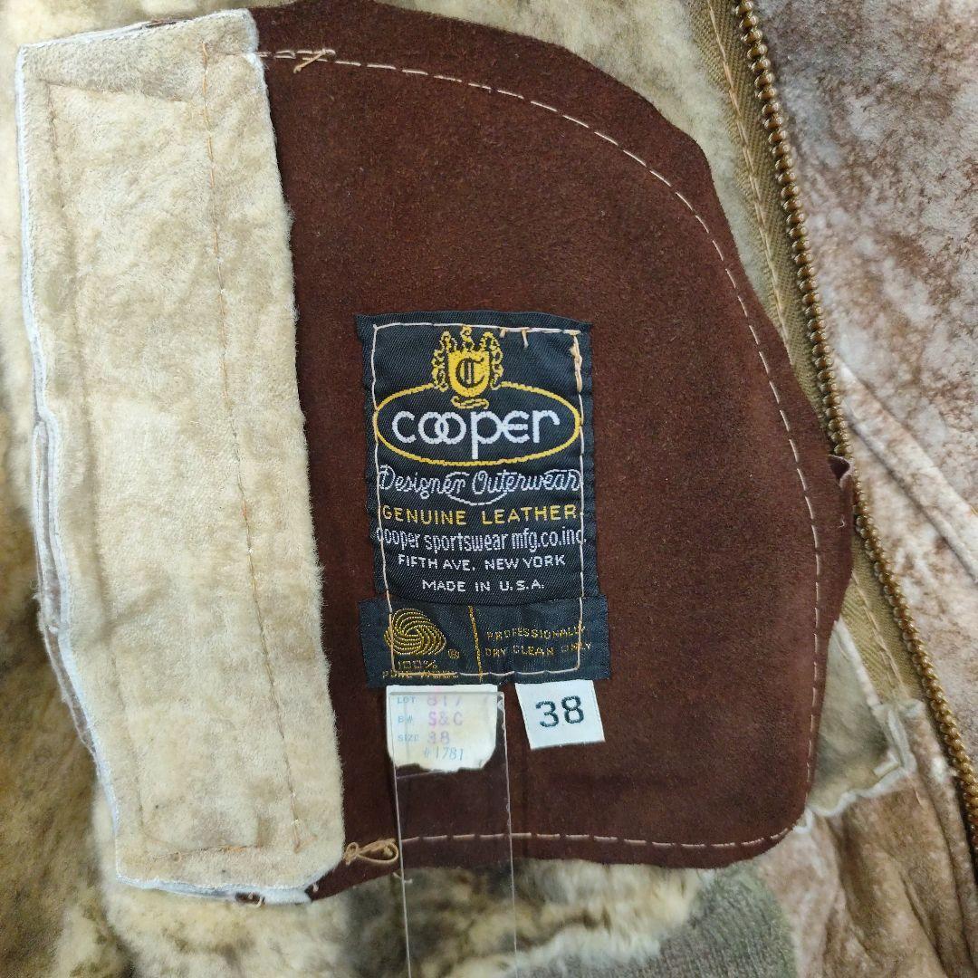 COOPER ムートン　ボマーレザージャケット　ムートン　(38)