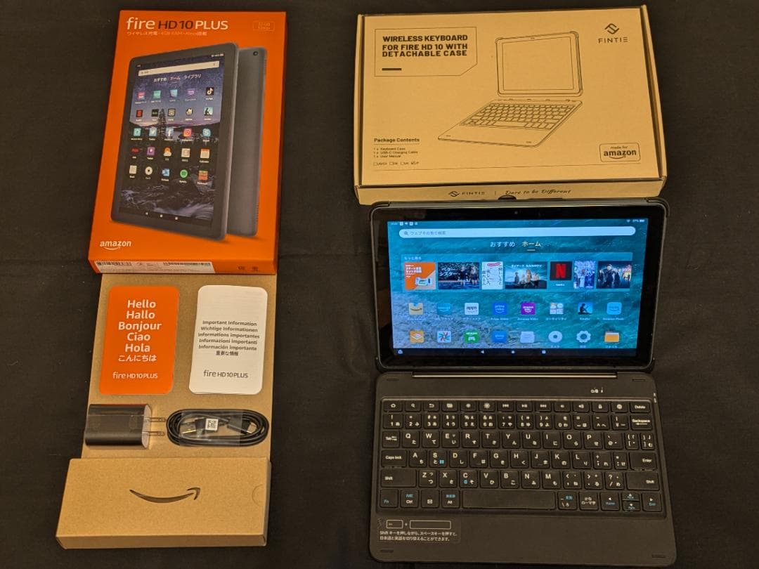 【美品】11世代 Fire HD 10 Plus ワイヤレスキーボードセット