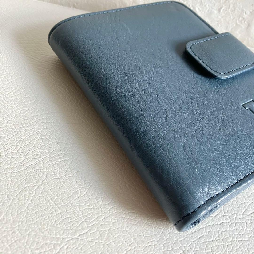 近年モデル HIROFU センプレ 2つ折り財布 ロゴ ノルディックブルー