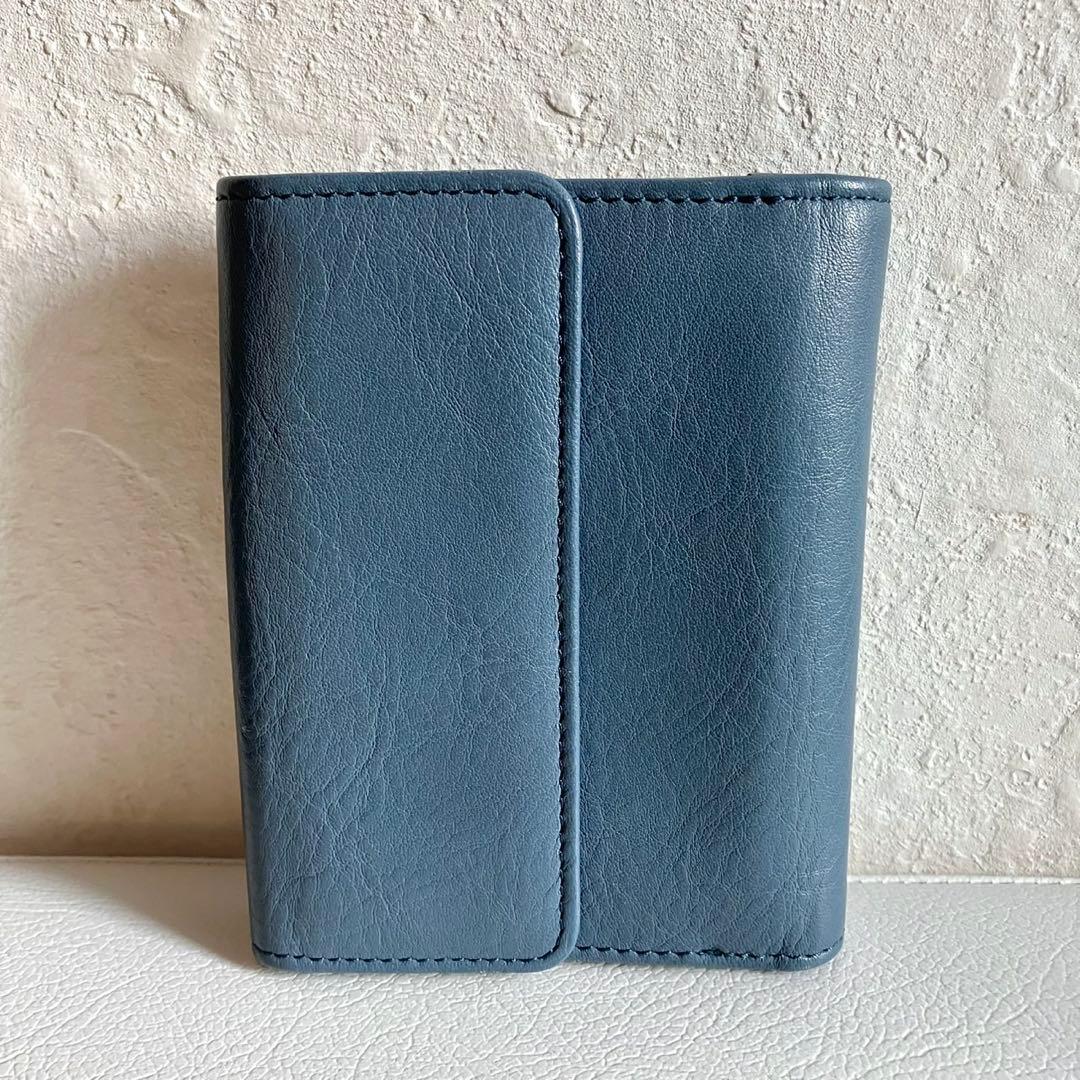 近年モデル HIROFU センプレ 2つ折り財布 ロゴ ノルディックブルー