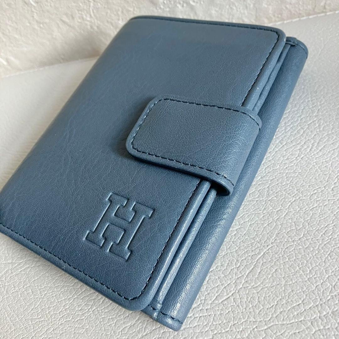 近年モデル HIROFU センプレ 2つ折り財布 ロゴ ノルディックブルー
