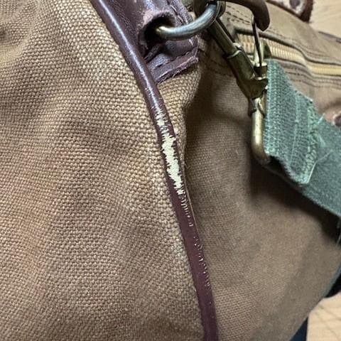 80s L.L.Bean ボストン レザー ギザタグ ダッフルバッグ　キャンバス