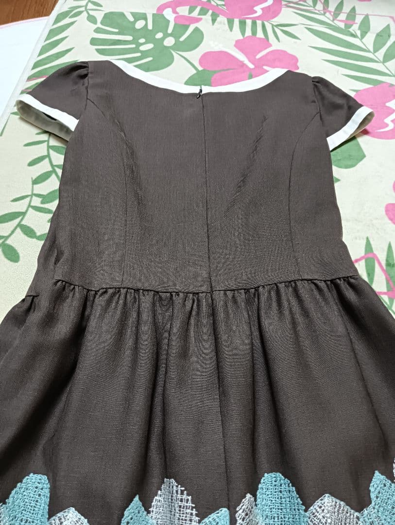 専用　エムズグレイシー　ブラウン花柄＆黒小花柄半袖ワンピース