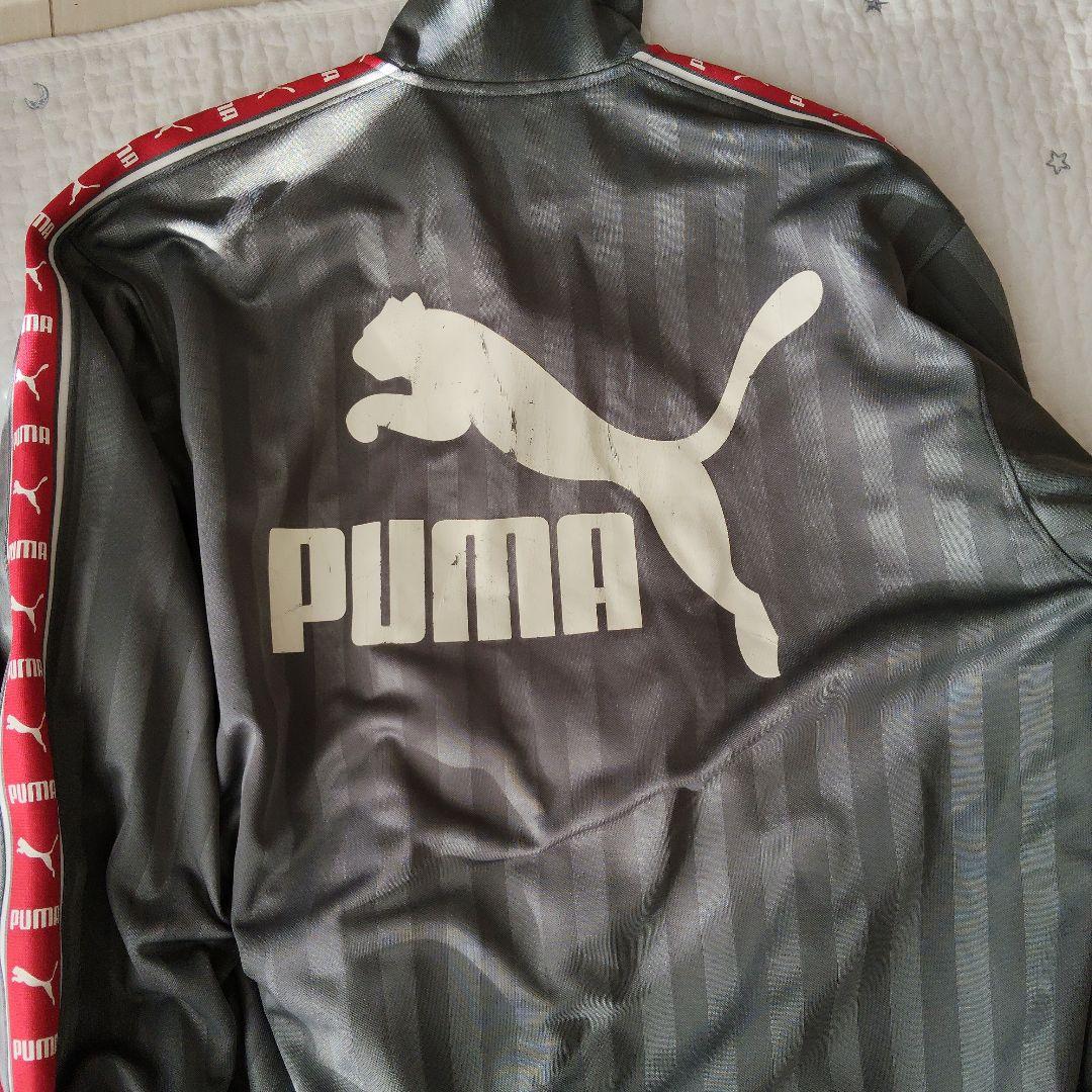 PUMA ジャージ上下セット 赤/グレー