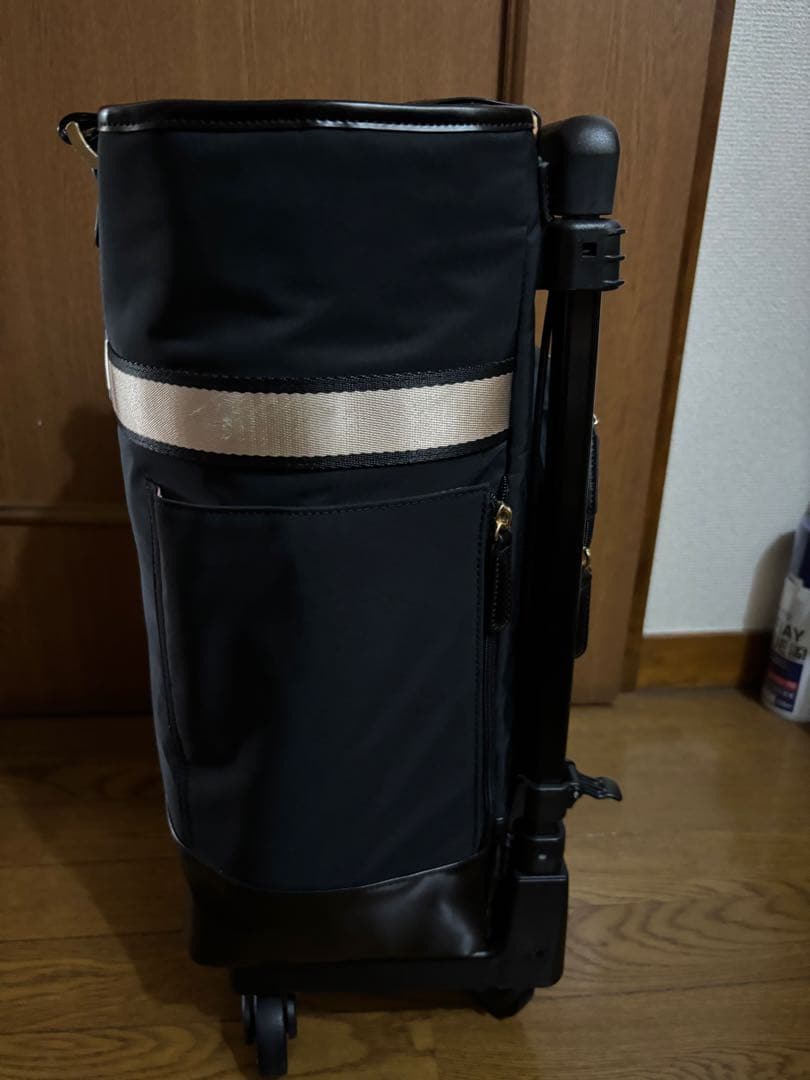 未使用に近い　SWANY キャリーバッグ 黒　リボン スワニー ストッパー付き