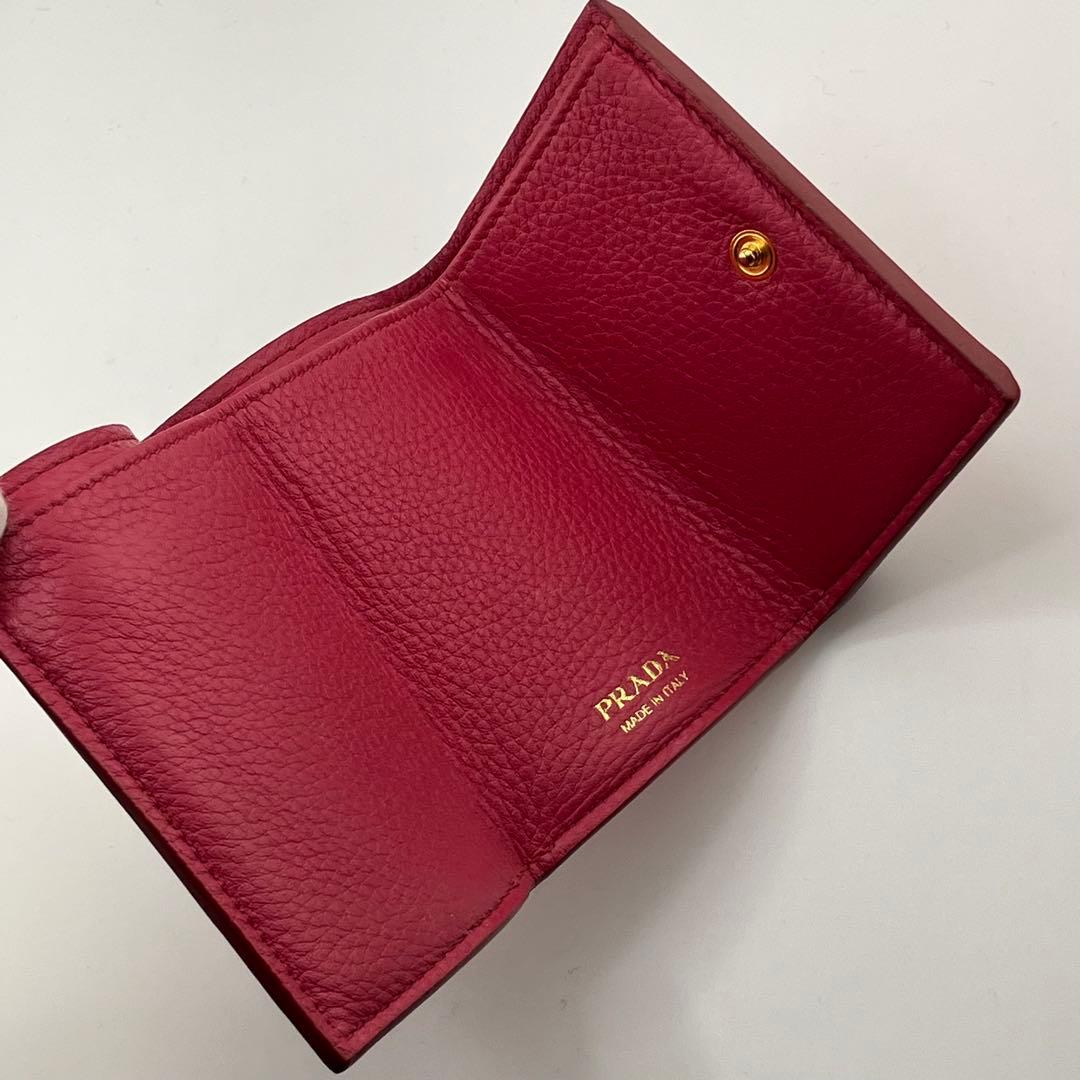 希少✨美品✨プラダ ミニ財布 ペーパーミニ レター ヴィッテロダイ ピンク系