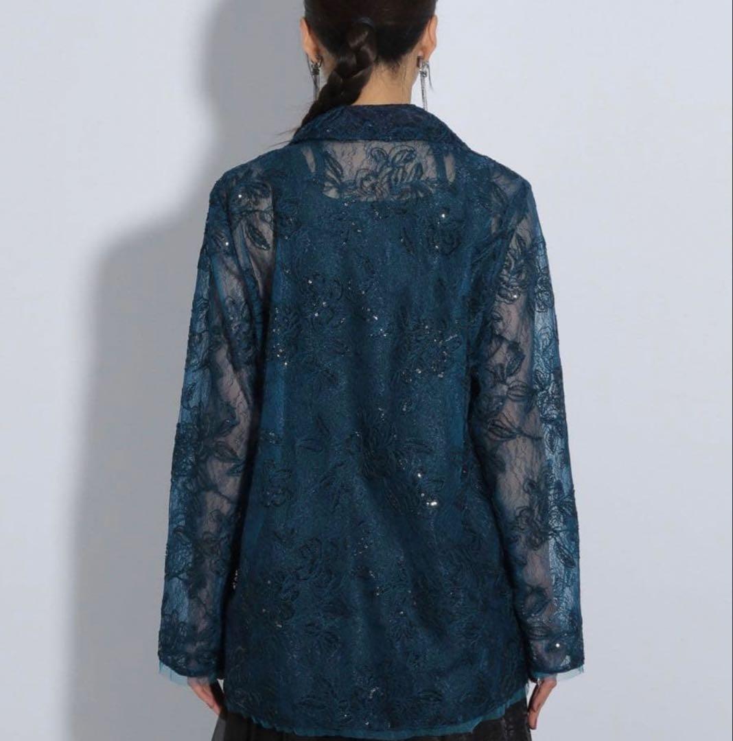 美品✨HARE flower レースジャケット　ブルー　完売品