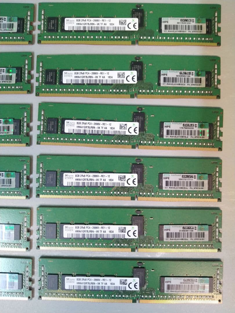SK Hynix PC4-2666V 8GB 2Rx8 8GB×12枚