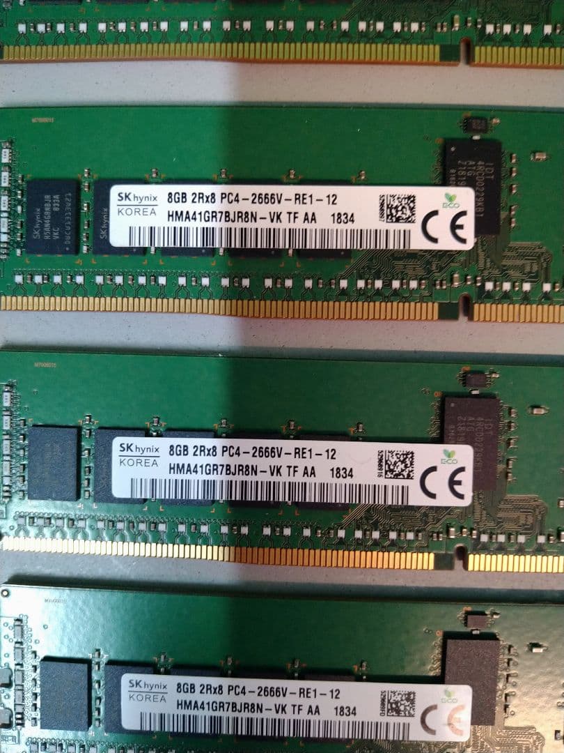 SK Hynix PC4-2666V 8GB 2Rx8 8GB×12枚