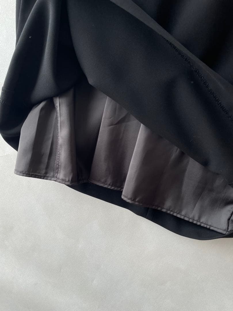 美品✨現行品✨23区　Lサイズ40 フォーマル　袖シフォンワンピース　黒