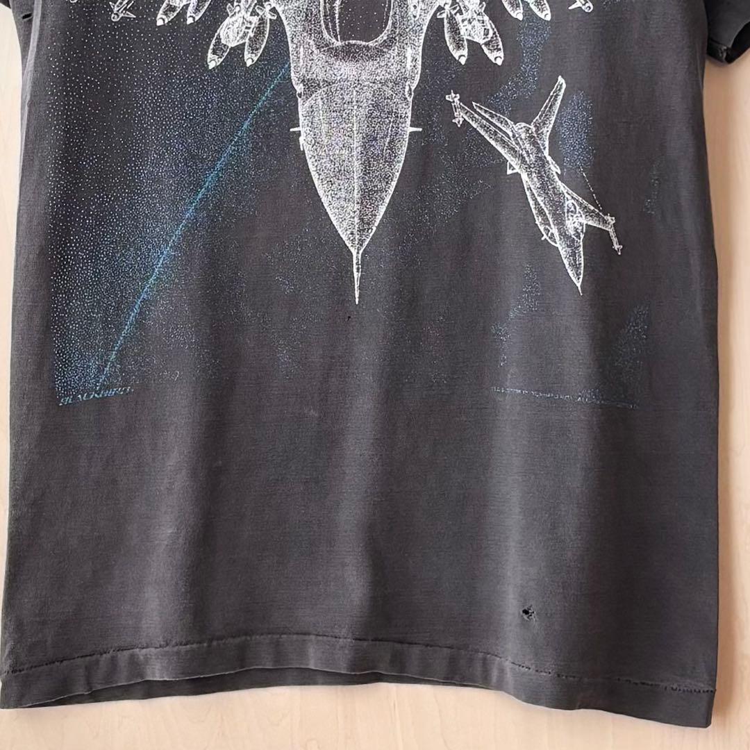 80s 90s USA製古着ヴィンテージ　Tシャツ　ボロ　F-16 戦闘機　両面