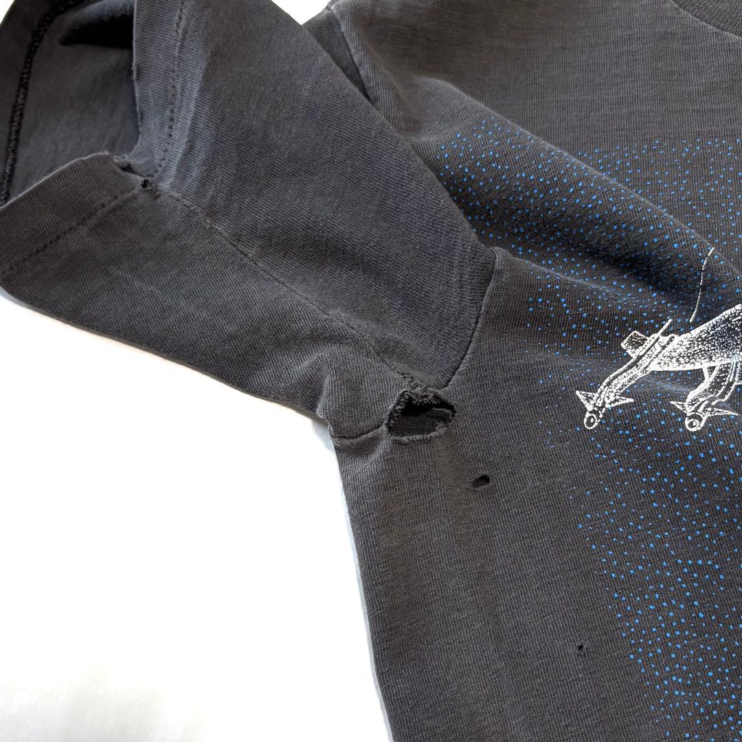 80s 90s USA製古着ヴィンテージ　Tシャツ　ボロ　F-16 戦闘機　両面
