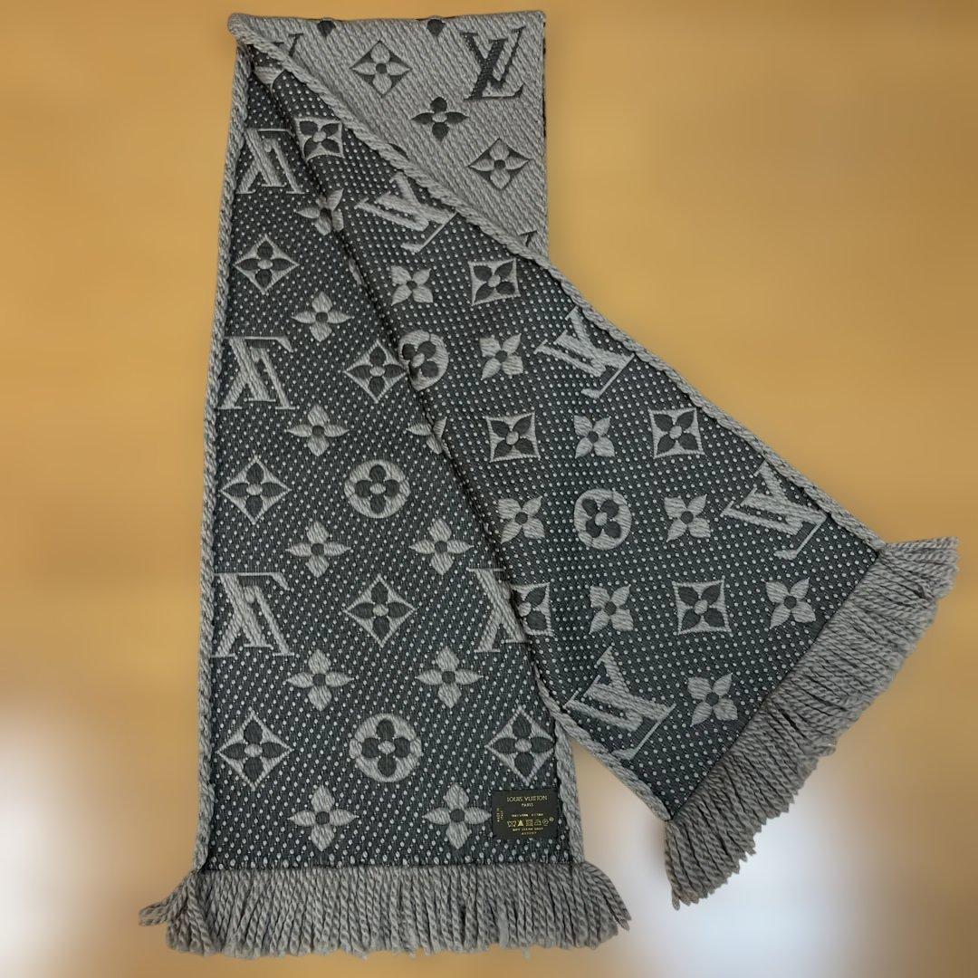 LOUIS VUITTON ルイヴィトン　ロゴマニア　マフラー　美品　正規品